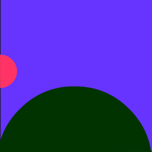 An animation of the sun rising and falling and the moon rising and falling.